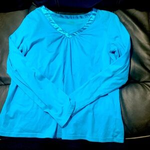 Blue long sleeve top